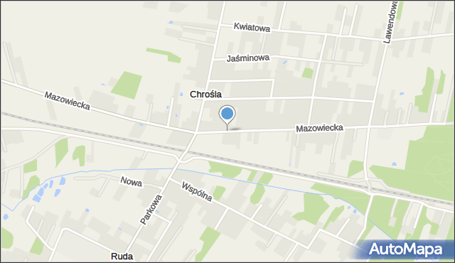 Chrośla, Mazowiecka, mapa Chrośla