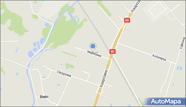 Ciechanów, Malinowa, mapa Ciechanów