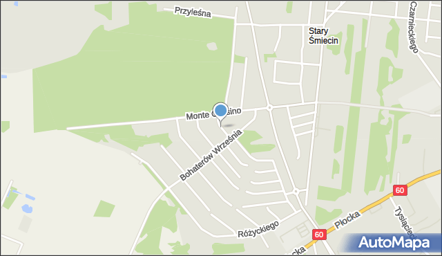 Ciechanów, Matejki Jana, mapa Ciechanów