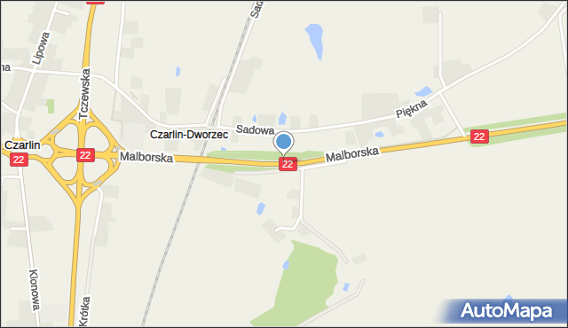 Czarlin, Malborska, mapa Czarlin