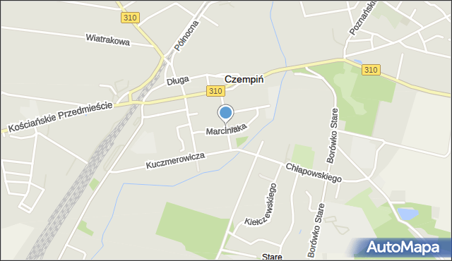 Czempiń, Marciniaka Floriana, mapa Czempiń