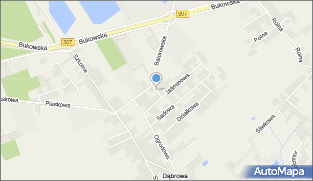 Dąbrowa gmina Dopiewo, Malwowa, mapa Dąbrowa gmina Dopiewo