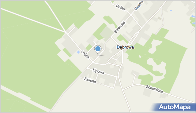 Dąbrowa powiat opolski, Malinowa, mapa Dąbrowa powiat opolski