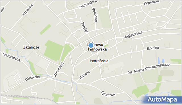 Dąbrowa Tarnowska, Mała, mapa Dąbrowa Tarnowska
