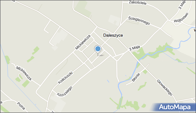 Daleszyce, Mała, mapa Daleszyce