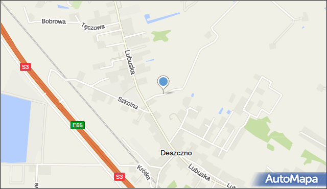 Deszczno, Magazynowa, mapa Deszczno