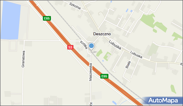 Deszczno, Maszewska, mapa Deszczno