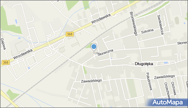 Długołęka powiat wrocławski, Malinowa, mapa Długołęka powiat wrocławski