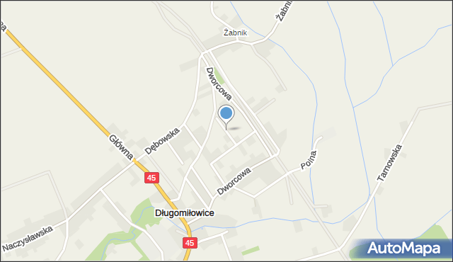 Długomiłowice, Mała, mapa Długomiłowice