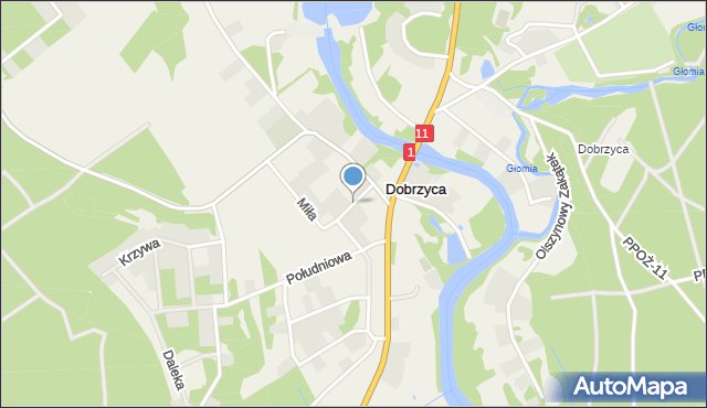 Dobrzyca gmina Szydłowo, Mała, mapa Dobrzyca gmina Szydłowo