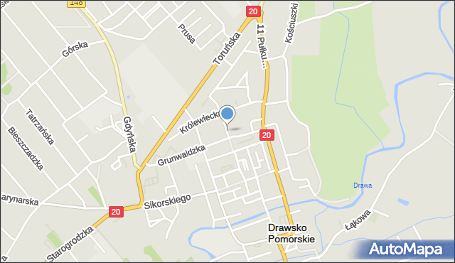 Drawsko Pomorskie, Matejki Jana, mapa Drawsko Pomorskie