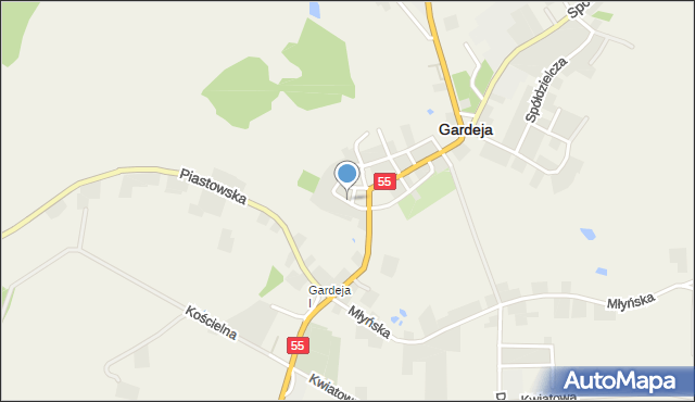 Gardeja, Mały Rynek, mapa Gardeja