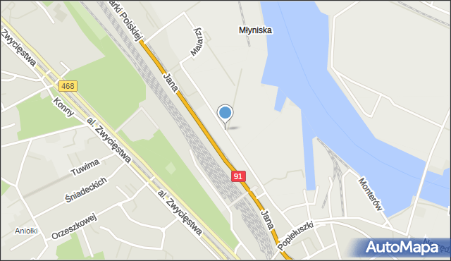 Gdańsk, Malarzy, mapa Gdańska