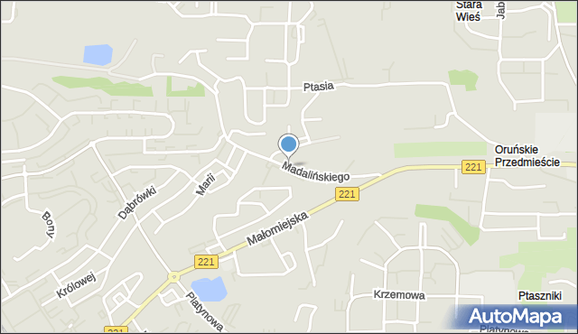 Gdańsk, Madalińskiego Antoniego Józefa, gen., mapa Gdańska