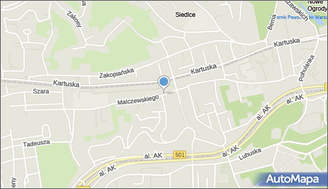 Gdańsk, Malczewskiego Jacka, mapa Gdańska