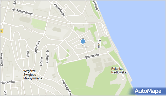 Gdynia, Matejki Jana, mapa Gdyni