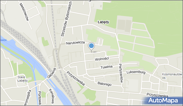 Gliwice, Majakowskiego Włodzimierza, mapa Gliwic
