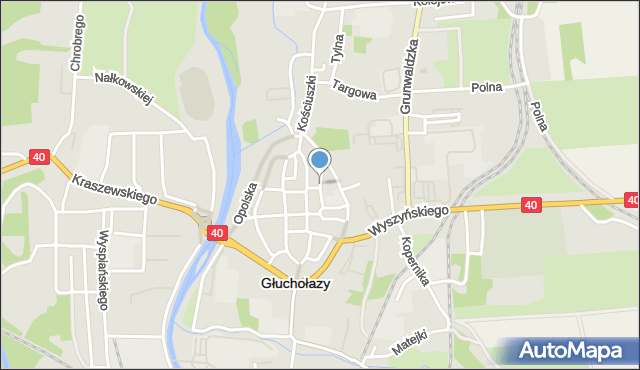 Głuchołazy, Magistracka, mapa Głuchołazy