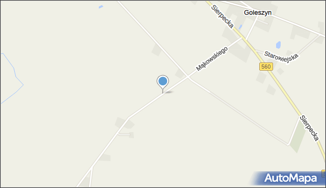 Goleszyn, Mąkowskiego, ks., mapa Goleszyn