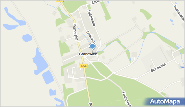 Grabowiec gmina Lubicz, Malinowa, mapa Grabowiec gmina Lubicz