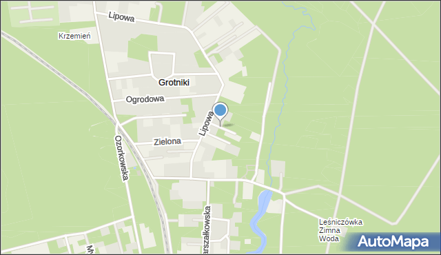 Grotniki gmina Zgierz, Malinowa, mapa Grotniki gmina Zgierz