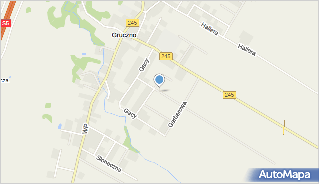 Gruczno, Margaretkowa, mapa Gruczno