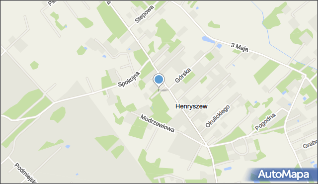 Henryszew, Mazowiecka, mapa Henryszew