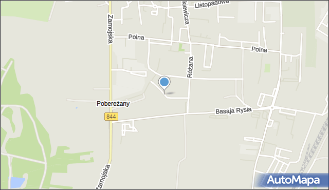 Hrubieszów, Makowa, mapa Hrubieszów