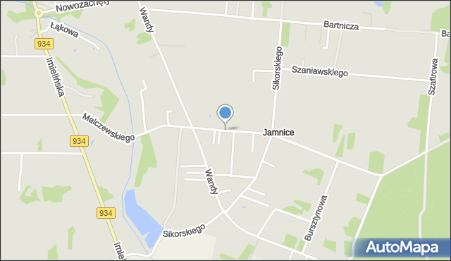 Imielin, Malczewskiego Jacka, mapa Imielin