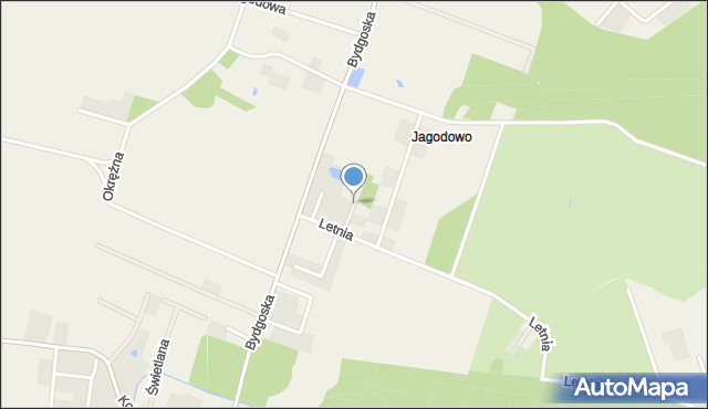 Jagodowo, Majowa, mapa Jagodowo