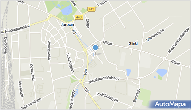 Jarocin, Magnoliowa, mapa Jarocin