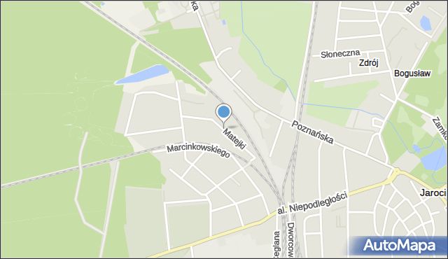 Jarocin, Matejki Jana, mapa Jarocin