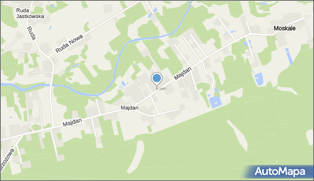 Jastkowice, Majdan, mapa Jastkowice