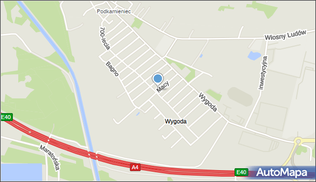 Jaworzno, Macy Józefa, mapa Jaworzno