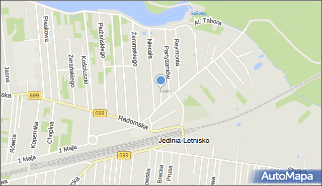Jedlnia-Letnisko, Matejki Jana, mapa Jedlnia-Letnisko