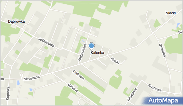 Kalonka gmina Nowosolna, Malwowa, mapa Kalonka gmina Nowosolna