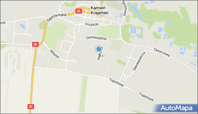 Kamień Krajeński, Makowa, mapa Kamień Krajeński