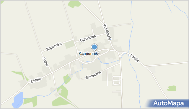 Kamiennik powiat nyski, Matejki Jana, mapa Kamiennik powiat nyski