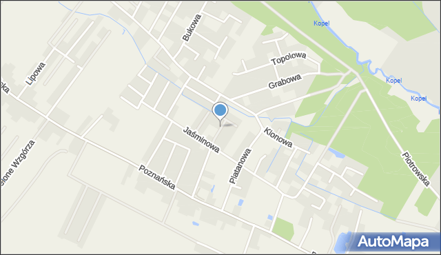 Kamionki gmina Kórnik, Magnoliowa, mapa Kamionki gmina Kórnik
