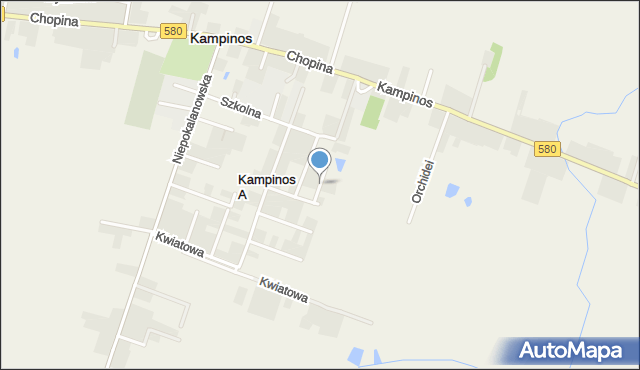 Kampinos A, Makowa, mapa Kampinos A