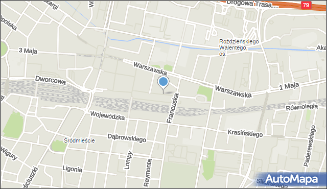 Katowice, Mariacka, mapa Katowic