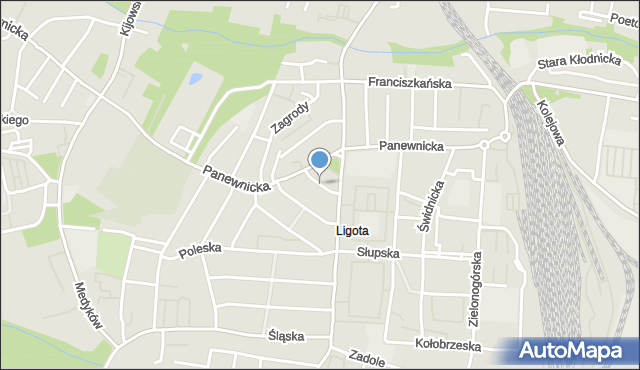 Katowice, Mazurska, mapa Katowic