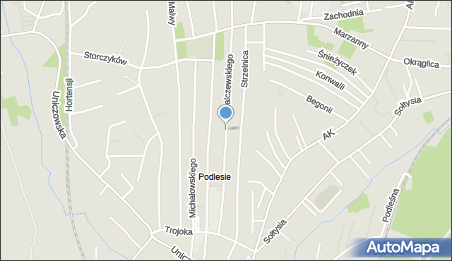 Katowice, Malczewskiego Jacka, mapa Katowic