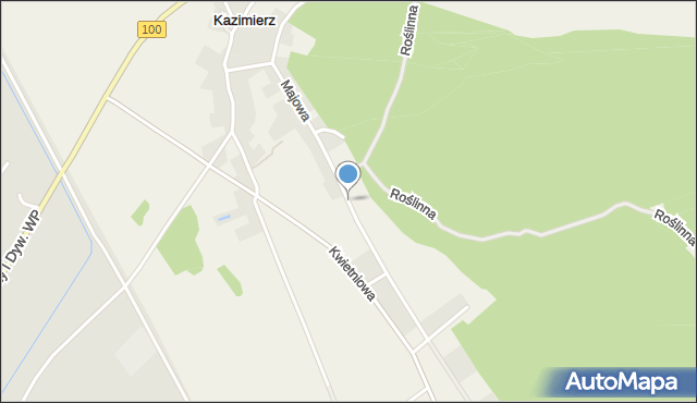 Kazimierz gmina Kosakowo, Majowa, mapa Kazimierz gmina Kosakowo