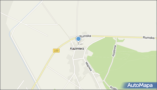 Kazimierz gmina Kosakowo, Marcowa, mapa Kazimierz gmina Kosakowo