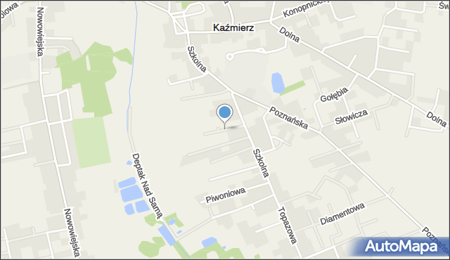 Kaźmierz, Malwowa, mapa Kaźmierz