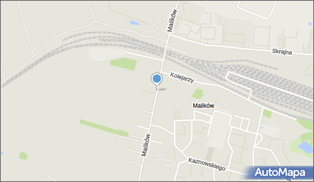 Kielce, Malików, mapa Kielc