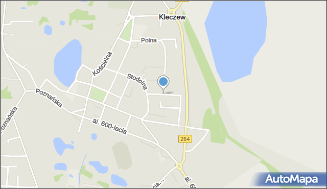 Kleczew, Malinowa, mapa Kleczew