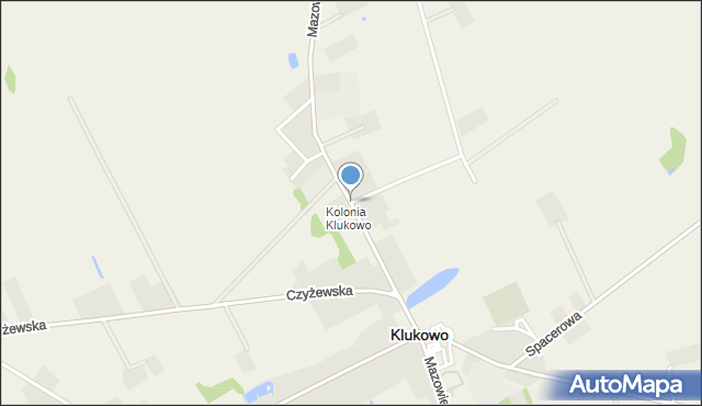 Klukowo powiat wysokomazowiecki, Mazowiecka, mapa Klukowo powiat wysokomazowiecki