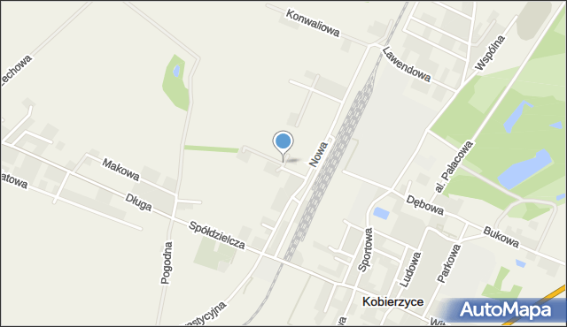 Kobierzyce, Makowa, mapa Kobierzyce
